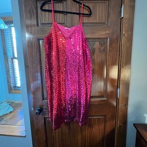 Chic Soul Color Block Sequin Dress